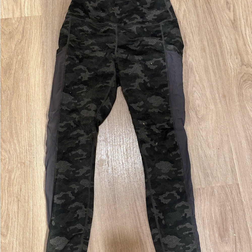 Fabletics Camouflage Leggings with Side Panels